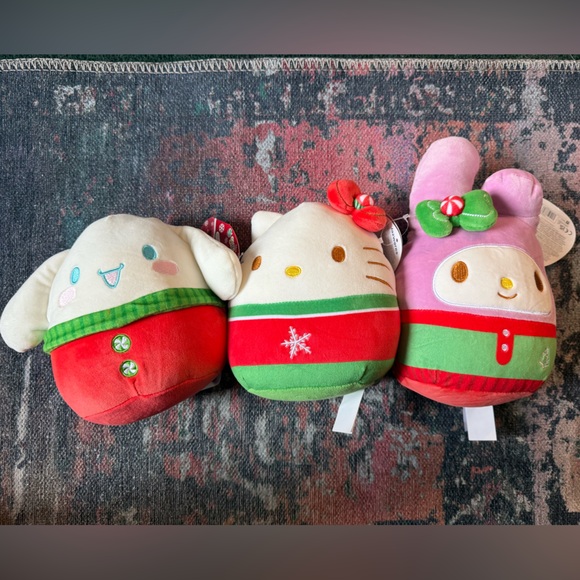 Squishmallows Other - Squishmallows Holiday Hello Kitty & Friends Trio 7-8 Inch - NWT